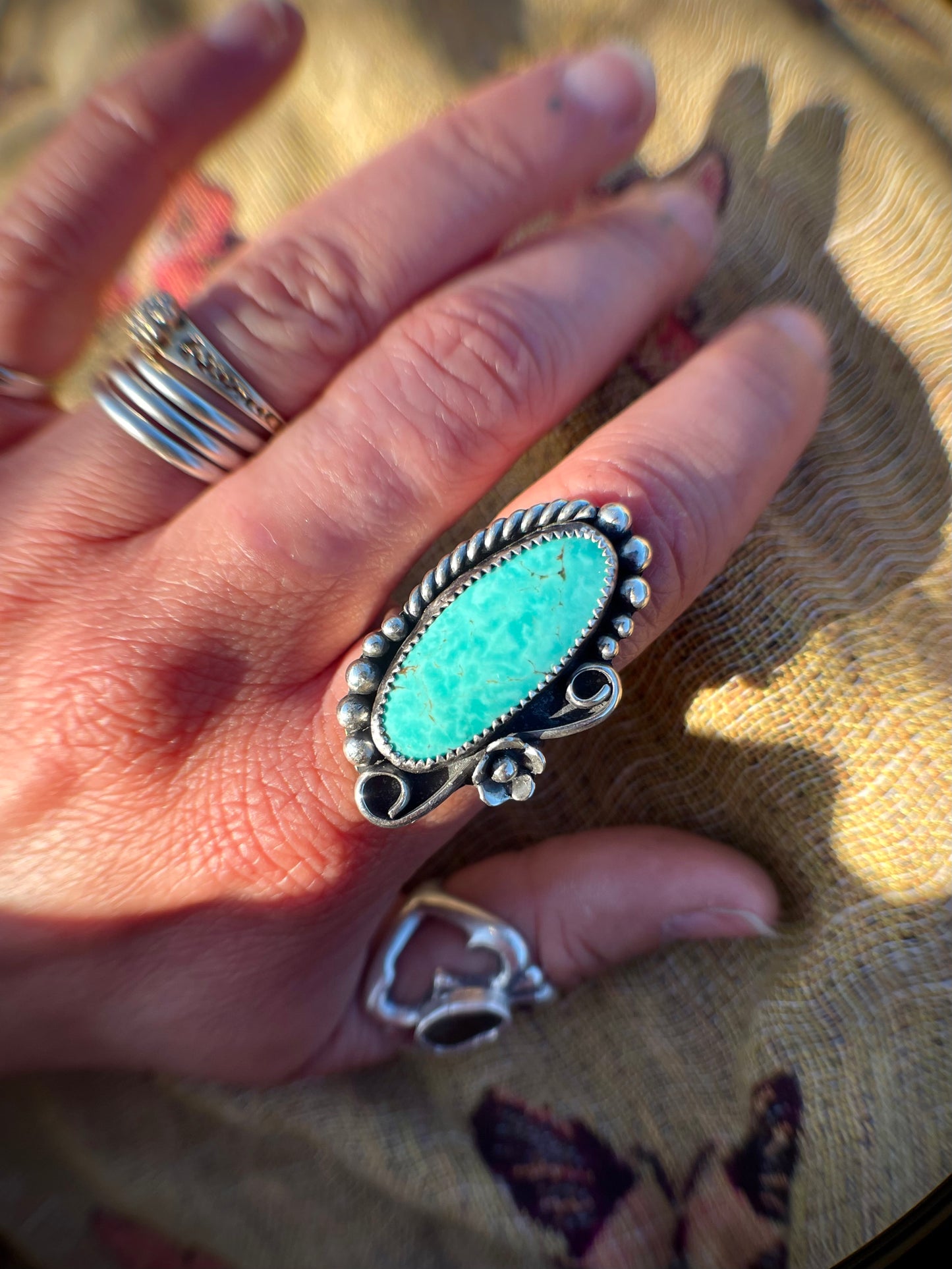 Botanical Turquoise Ring